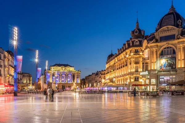 Place de la Comédie illuminée à Montpellier