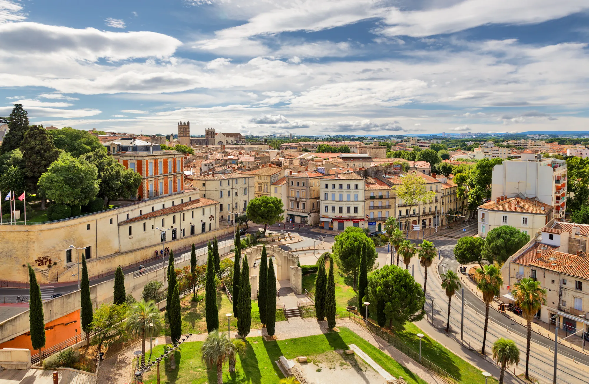 Vue panoramique sur les toits de Montpellier